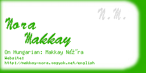 nora makkay business card